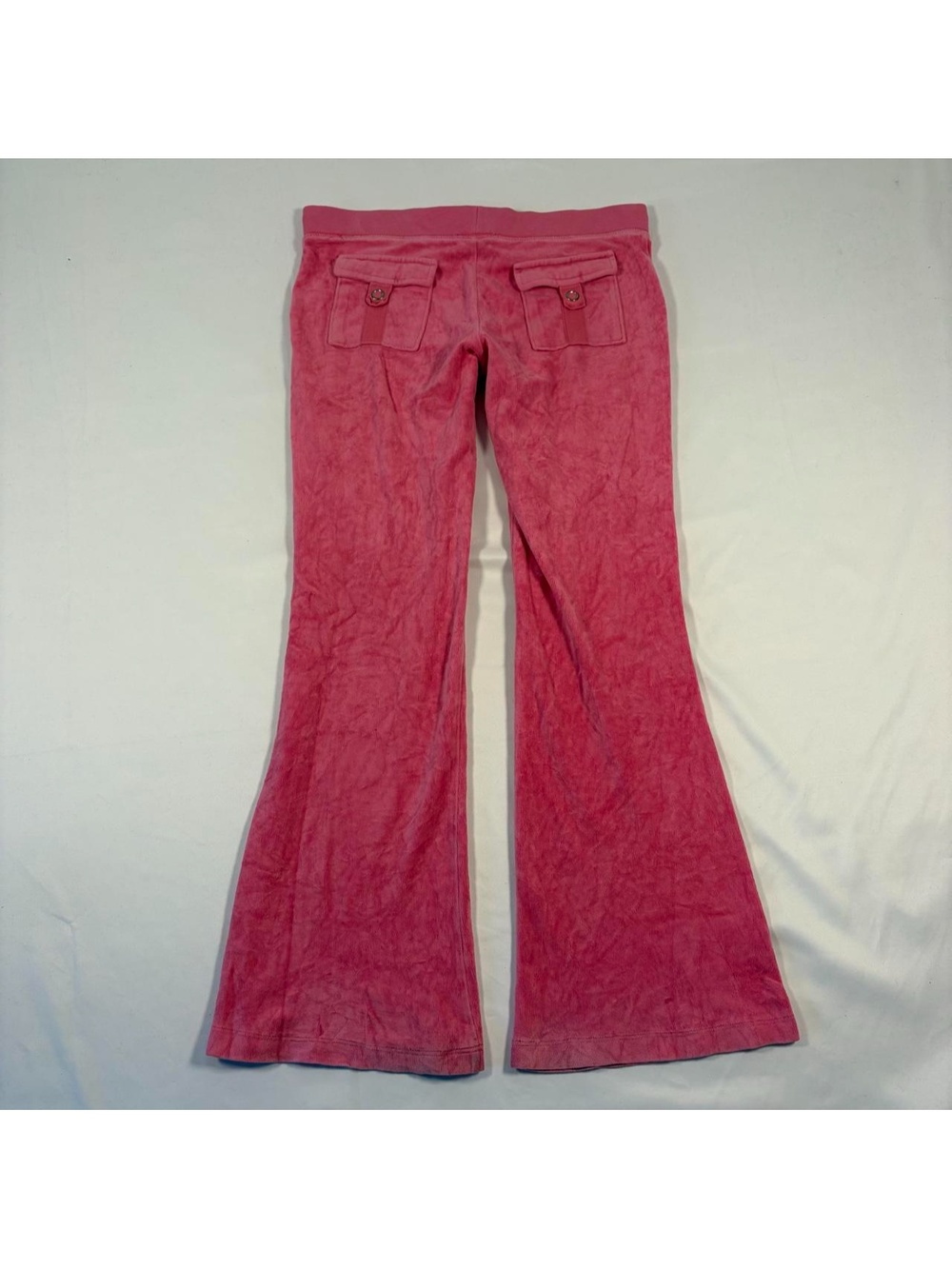 vintage pink button back rare scottie dog lowrise flare juicy couture tracksuit